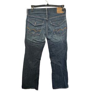 American Eagle Mens Low Rise Bootcut Jeans 30x30 Distressed Denim Blue Casual St